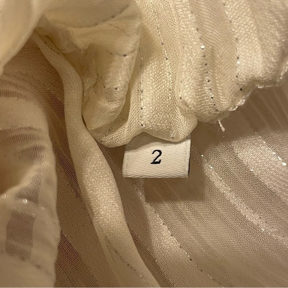 SANDRO NWOT Flowing Blouse in Ecru - Picture 6 of 9